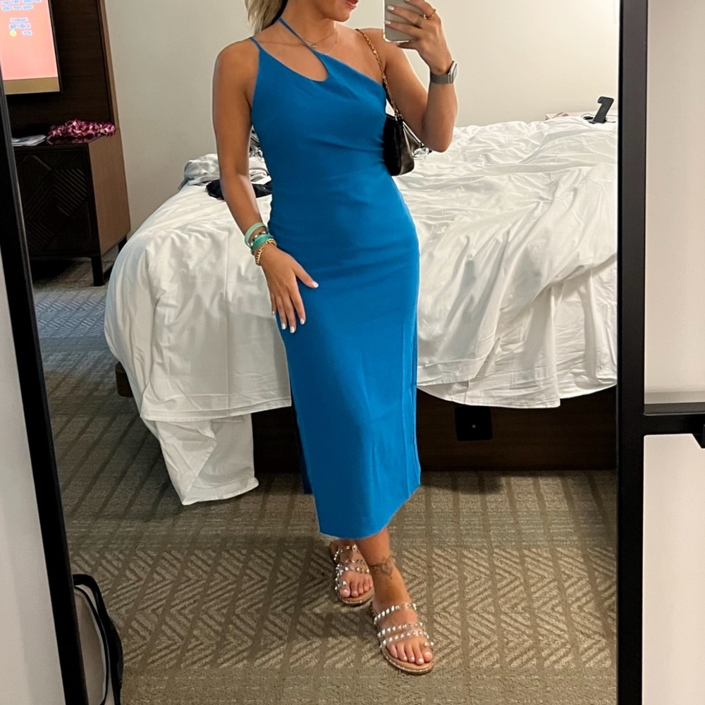Forever 21 blue asymmetrical dress